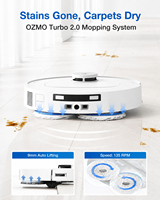 T30C Prime OMNI Robot Vacuum Cleaner-Penyedot Debu & Pel Basah & Kering Nirkabel Dikendalikan Melalui Aplikasi untuk Penggunaan Rumah Tangga & Garasi