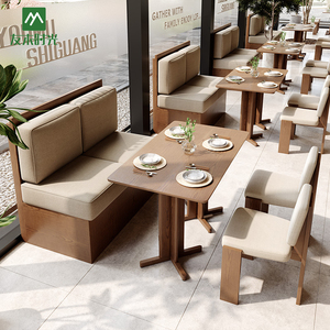 Bán Buôn Tùy Chỉnh Sang Trọng Thương Mại Nhà Hàng Đồ Nội Thất Sang Trọng Bằng Gỗ Bàn Cà Phê Và Sofa Set Cho Ăn Uống Và Khách Sạn Sử Dụng - Product Image 2