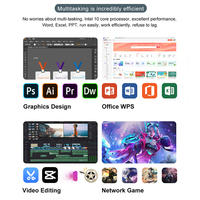 Computadora de Escritorio Todo en Uno Plegable de 23.8 Pulgadas, N5095 N95 N100, 8 GB 16 GB de RAM, 256 GB SSD, WiFi 5, Pantalla Táctil