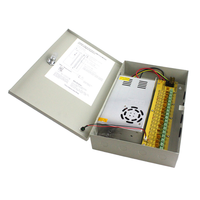 Gofern CCTV Camera AC/DC Power Supply Box 30A 18CH 12V Multiple Output Power Supply Switch