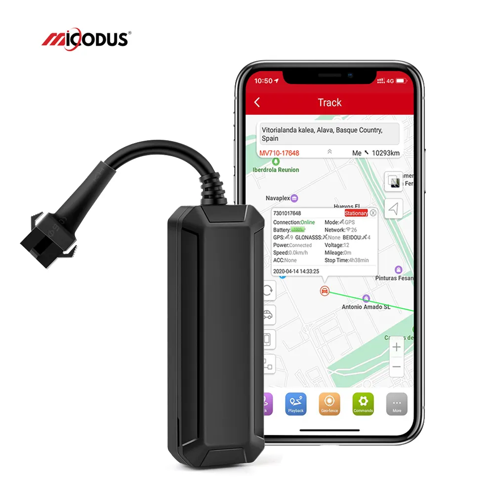 No Monthly Fee MiCODUS MV710 Remote Control Car Rental Fleet Management 2G Gsm Gprs Tracking Device Gps Tracker Relay Motorcycle
