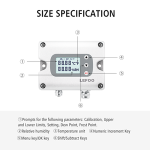 Lefoo CE LCD hiển thị IP65 pt1000 công nghiệp nhiệt độ cao và độ ẩm cảm biến - Product Image 5