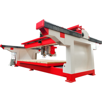 Scie à pont automatique 4 axes pour granit et marbre, machine de découpe de pierre CNC italienne, fraiseuse hydraulique, moteur à engrenages monobloc