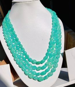 Esmeralda Rusa Natural de Alta Calidad, 20 Quilates, Color Azul Cielo, Forma Ovalada, Cuentas para Collar de Boda, Cuentas de Piedras Preciosas, Stock Limitado 1 - Product Image 2