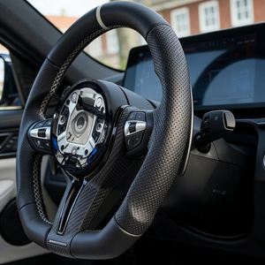 Volante de coche de fibra de carbono y cuero en stock para <span class=keywords><strong>BMW</strong></span> <span class=keywords><strong>328i</strong></span> F10 ACC F20 M3 F22 X3 E83 M550i F26 X4 F80 M140i F90 540 I4 Z4 - Product Image 3