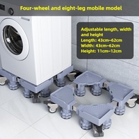 Support de rangement mobile universel pour réfrigérateur et machine à laver à tambour, base surélevée à roulettes, double usage