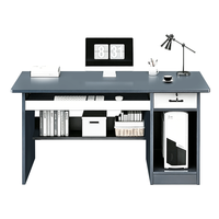 Bureau d'ordinateur simple avec tiroir verrouillable, bureau d'étude pour étudiant à domicile avec espace d'écriture confortable pour chambre ou bureau à domicile