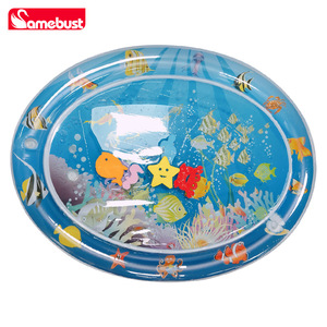 Tapis de jeu gonflable Samebust pour bébé, coussin rafraîchissant, 1,5 cm, PVC, design océanique rond, pour 0-24 mois, usage domestique - Product Image 4