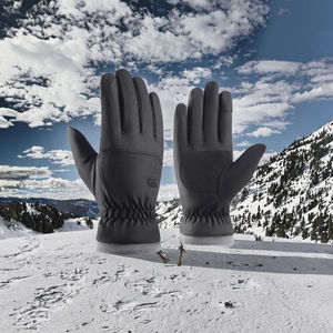 Gants d'hiver extrêmement froids unisexes, coupe-vent, doublés de polaire, thermiques, épais, en polyester, pour le vélo de montagne, les sports de plein air - Product Image 6