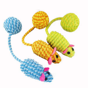 Atacado alta qualidade pet produto interativo gato colorido <span class=keywords><strong>mouse</strong></span> brinquedo dentes moagem limpo cauda bola som brinquedos pet suprimentos - Product Image 6