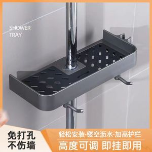 Estante de Ducha Royal Stan de 1 Nivel, Capacidad de Carga de 5 kg, Instalación sin Taladro, Estante de Almacenamiento para Baño, Color Gris Metálico - Product Image 5