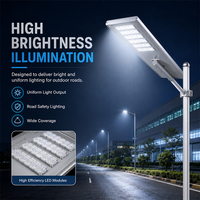 Éclairage solaire LED tout-en-un de haute qualité pour parking extérieur, indice de protection IP65, 35W 40W 45W 50W 60W 70W 90W 110W