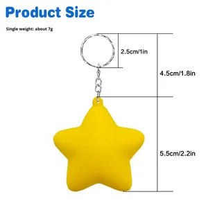 พวงกุญแจโฟมรูปดาวห้าแฉก ของเล่นบีบคลายเครียด พิมพ์ลายโลโก้ได้ - Product Image 3