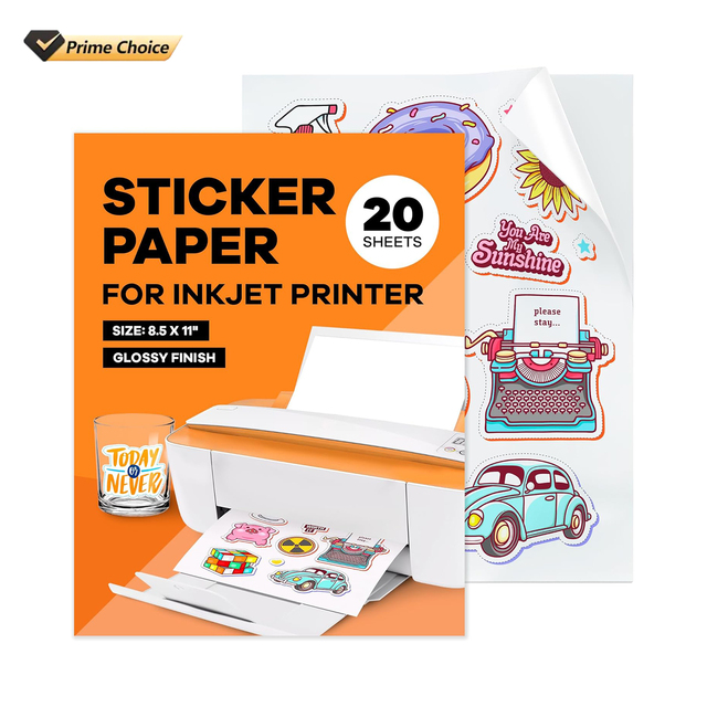 Wholesale Waterproof Glossy Matte A3 A4 Adhesive Premium Printable Vinyl Sticker Paper Wate for Ink Jet Printer