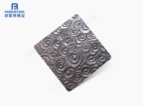 Nouveau produit 4x8 PVD couleur or estampillé feuille d'acier inoxydable pour panneau mural décoration de plafond