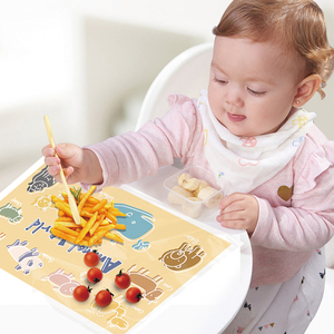 Napperon jetable pour bébé avec motif d'animaux mignons, imperméable et résistant à l'huile, napperon adhésif pour enfants, portable pour <span class=keywords><strong>les</strong></span> sorties - Product Image 1