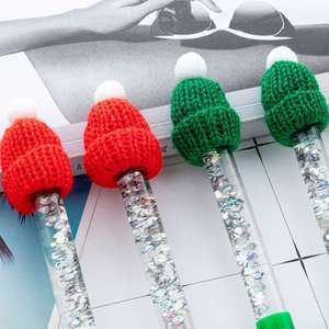 Logo Fast Delivery Cute Xmas <b>Ballpoint</b> <b>Pen</b> Plastic Cap Floating Oil Decoration for School Prizes and Holiday Gifts - Product Image 3