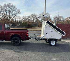 Remorque <span class=keywords><strong>solaire</strong></span> portable CCTV avec 3 panneaux solaires pour chantiers de construction éloignés - Product Image 3