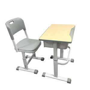 Masao School <b>Desk</b> And Chair <b>Set</b> Height Adjustable For Primary Secondary Students Modern Minimalist Style Solid Wood - Product Image 2