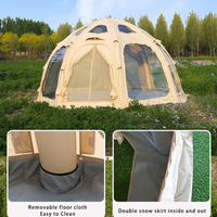 LuWay Portable Camping en plein air dôme octogone étanche Oxford tissu colonne d'air tente gonflable pour les voyages en famille