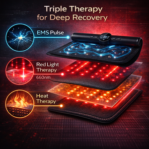 Masseur de pieds rechargeable à micro-courant longue portée avec lumière rouge 660 nm et contrôle de la minuterie pour la relaxation des semelles - Product Image 5