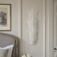 Applique murale verticale extra haute en verre feuille, LED blanc chaud, pour éclairage latéral de villa, couloir d'escalier, chambre
