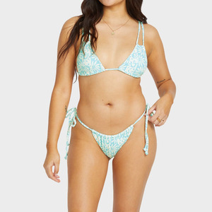 OEM Customized Fashion Strappy Hawaiian Print <b>Bikini</b> <b>Set</b> High-Quality Recycled Nylon <b>Bikini</b> <b>Set</b> - Product Image 2