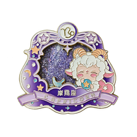 Aimant de réfrigérateur personnalisé en métal plaqué, imprimé UV, écologique, thème Constellation Capricorne, souvenir, vente en gros usine
