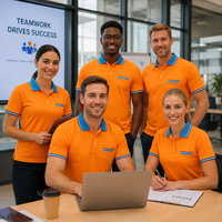 Polo de travail personnalisé en polycoton 220 GSM à manches courtes pour l'équipe de maintenance et de logistique d'usine