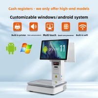 Caja Registradora Táctil Directa de Fábrica para Supermercado, Frutas Frescas Marinadas, Android Inteligente, Comercial con Función de Pesaje