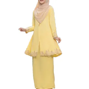 2024 Muslim Latest Abaya Baju Kurung 2 PCS For Women Baju Kurung Malaysia