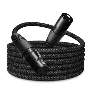 Conector de 3 pinos XLR fêmea para XLR macho alto-falante microfone cabo balanceado cabo de áudio