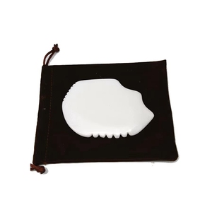 Manual Massage Scrapping Tool Natural <strong>White</strong> <strong>Jade</strong> <strong>Gua</strong> <strong>Sha</strong> Health Healing Care Massage Stone Bian Stone Guasha - Product Image 1
