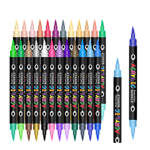 Juego de Marcadores Acrílicos de Doble Punta y Doble Color, 12/24/36/48 Colores, <span class=keywords><strong>para</strong></span> Niños, Graffiti, Dibujo, Arte, Papelería - Product Image 1