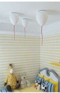 Luminaire de plafond en forme de ballon blanc lait nordique créatif pour chambre à coucher, salon, chambre d'enfant - Product Image 6