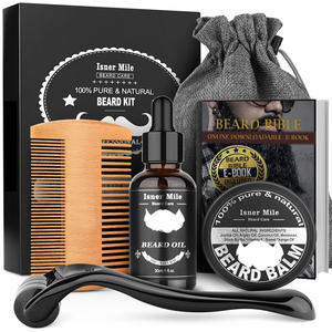 ชุดผลิตภัณฑ์ดูแลเคราออร์แกนิคสำหรับคนทานวีแกน พร้อมมอยส์เจอไรเซอร์ เซรั่มบำรุง เบลนด์ บาร์เบอร์ แปรงโกนหนวด แชมพู หวีสองด้าน แปรงจัดแต่งทรงผม และโรลเลอร์ - Product Image 6