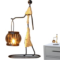 Bougeoir créatif en métal délicat de style africain, centre de table, bougeoir décoratif pour chambre à coucher, salon