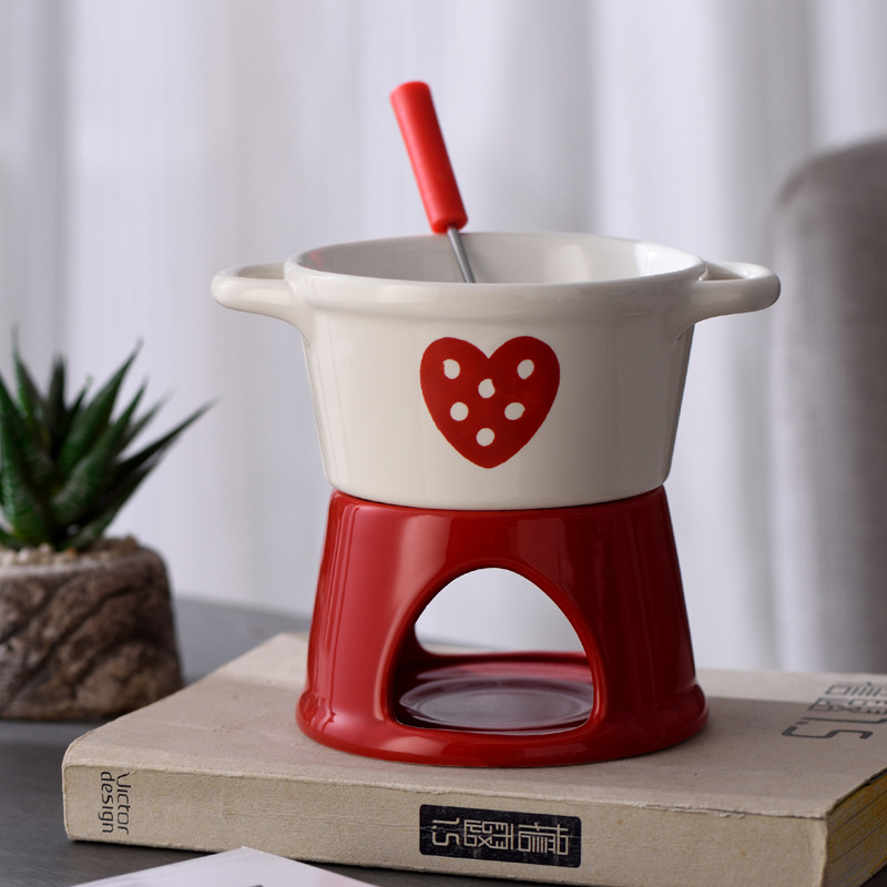 Red - Big Red Heart - Pearl Foam+Brown-box