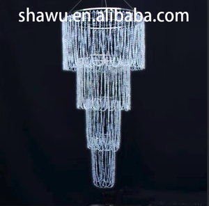 Décorations de table de lustre à chaîne en acrylique perlé de luxe pour la scène de mariage de Noël décorative - Product Image 3