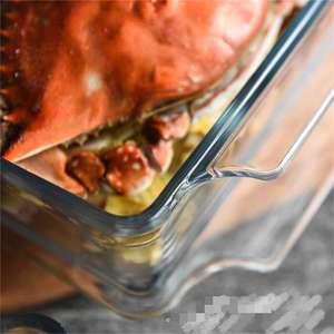 Bol à Soupe Assiettes Marmite avec Couvercle Salade Nouilles Instantanées Micro-ondes Récipient en Verre Résistant à la Chaleur <span class=keywords><strong>Four</strong></span> Rectangulaire - Product Image 4