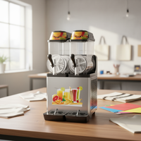 Machine à slush commerciale à double cylindre, distributeur de boissons glacées à deux saveurs, machine de vente automatique, équipement de comptoir pour boissons froides