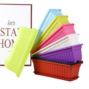 Classique rectangulaire Mini intérieur extérieur jardin <span class=keywords><strong>fleur</strong></span> planteur décoration de la maison en plastique céramique-comme Pot de plante en multitaille - Product Image 1