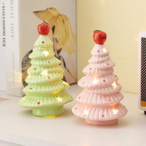 Cartoon Apple Christmas <b>Tree</b> Star Night <b>Light</b> Gift Ambient <b>Light</b> European Ceramic Translucent Eco-Friendly Festival - Product Image 1
