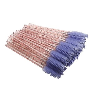 Tube Lash Brush With Gold Keychain <strong>Rhinestone</strong> Mascara Wand Applicator Microbrush for <strong>Eyelash</strong> Extension Eyebrow Comb Wholesale - Product Image 5