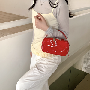 Bolsa de cosméticos de PU de cuero con espejo, bolsas de maquillaje impermeables, bolsillos con doble cremallera, bolsa de almacenamiento de cosméticos para mujeres y hombres, viajes a la playa - Product Image 1