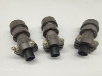 Conector de Alimentación Circular Hembra Ruso de 2PM, 16A 250V, IP44 Impermeable para Equipos Industriales