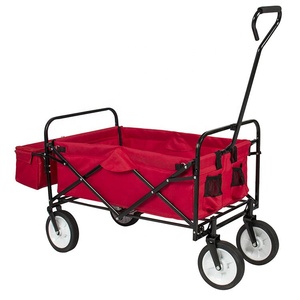 Carrito Plegable de 4 Ruedas con Bolsillos Laterales para Camping, Compras y Abarrotes, Venta al Por Mayor - Product Image 1