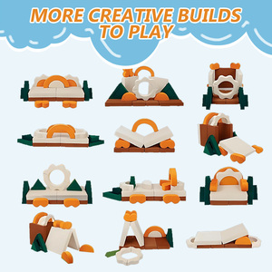 Customizable 18PCs Kids <b>Play</b> Couch Soft Fabric Modular Game <b>Sofa</b> for Living Room School Hotel Family Use - Product Image 6