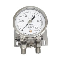 Dual-diaphragm High-static Differential Pressure Gauge YPAN Model 10MPa Valve Group Oil-filled Shock-resistant Stainless Steel