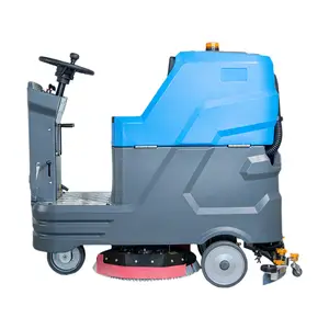 Kuer KR-XJ80D Rijstijl Industriële Rit Op Plastic Automatische Dubbele Batterij Vloer Scrubber Plastic Vloerveger Met Ce